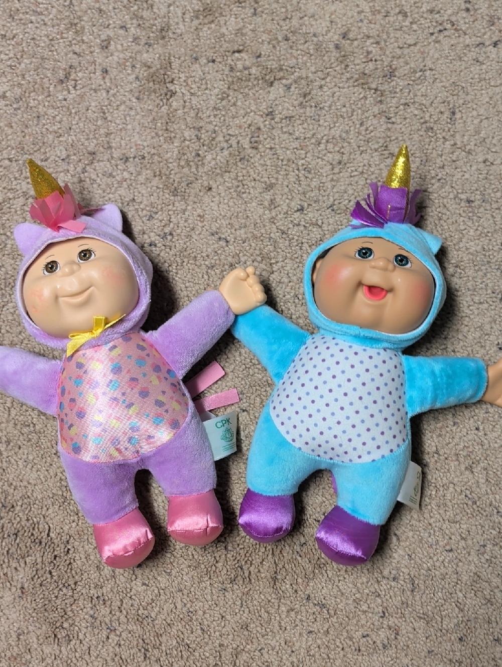2  Mini Cabbage Patch Kids Unicorn  Dolls
